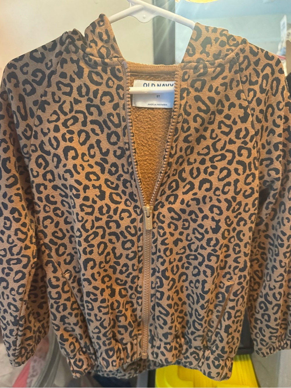 Leopard Print Girl’s Zip Up Hooded Jacket